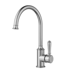 Clasico Vintage Gooseneck Sink Mixer Brushed Nickel - HYB868-101BN