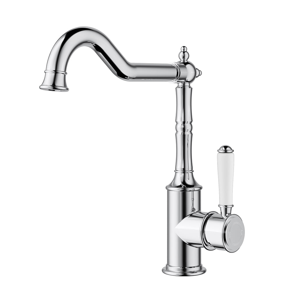 Clasico Vintage Hook Spout Sink Mixer Ceramic handle - HYB868-102A