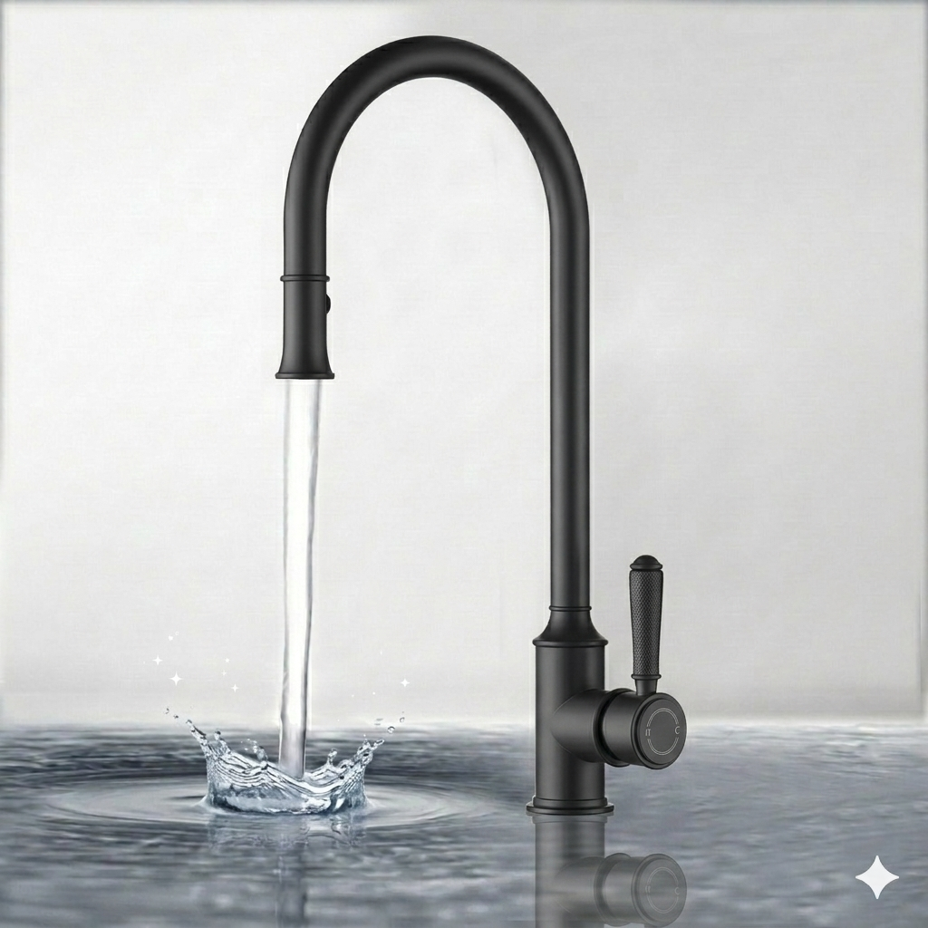 Clasico Pull Out Sink Mixer Matt Black HYB868-103-MB