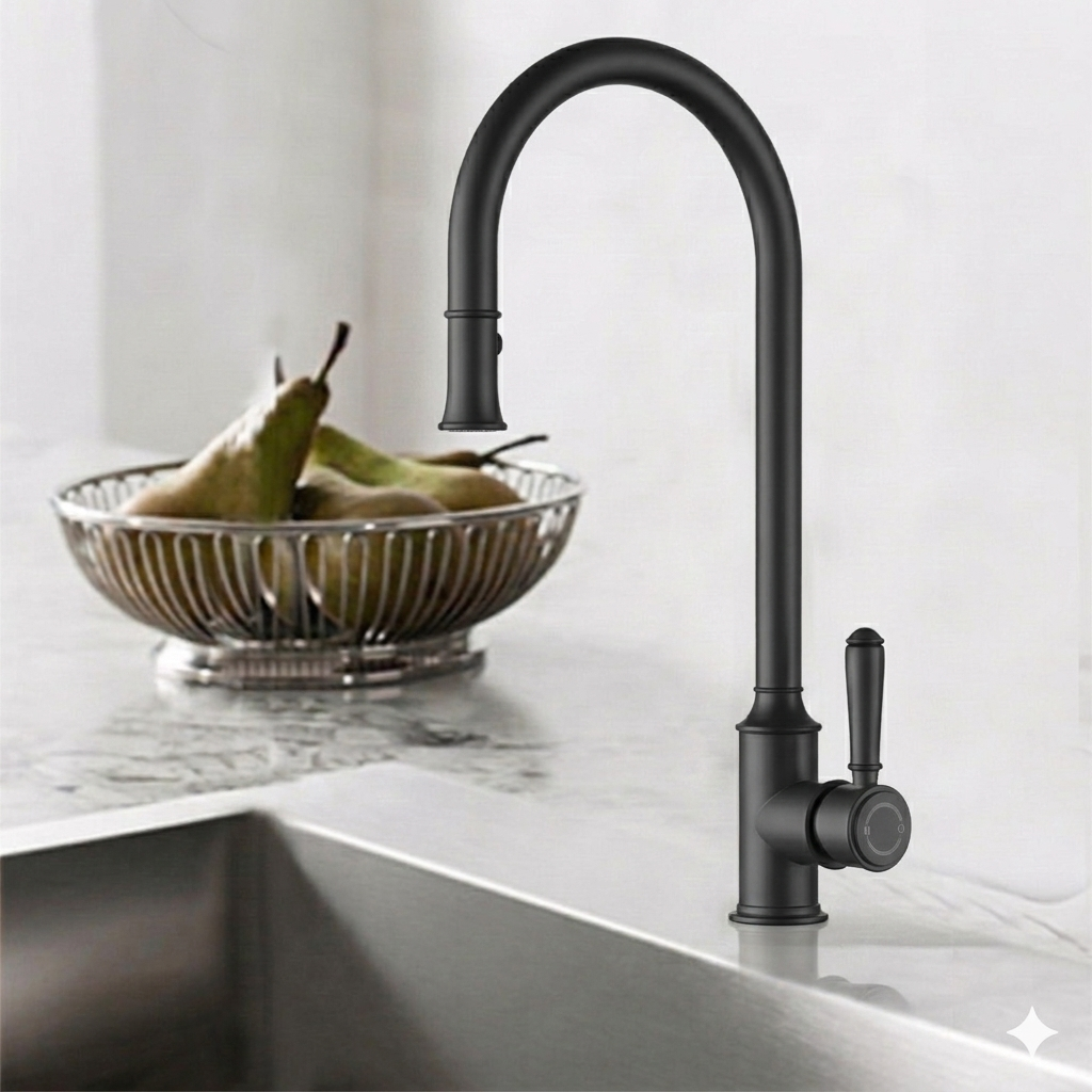 Clasico Pull Out Sink Mixer Matt Black HYB868-103-MB