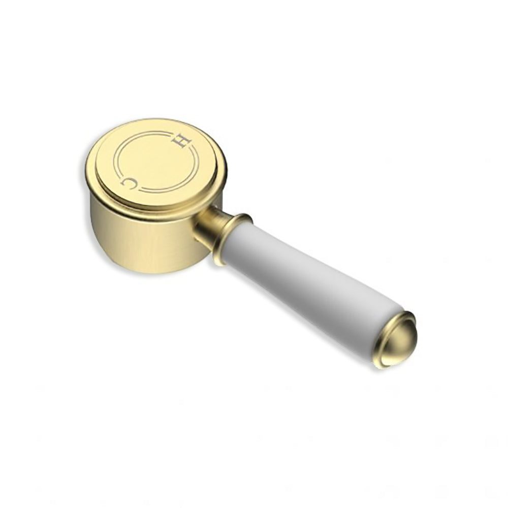 Clasico Ceramic Handle for Basin Mixer Brushed Gold - HYB868-201A-BG-HD