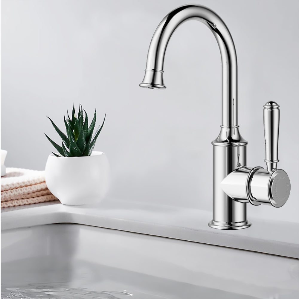 Clasico Gooseneck Basin Mixer - HYB868-201