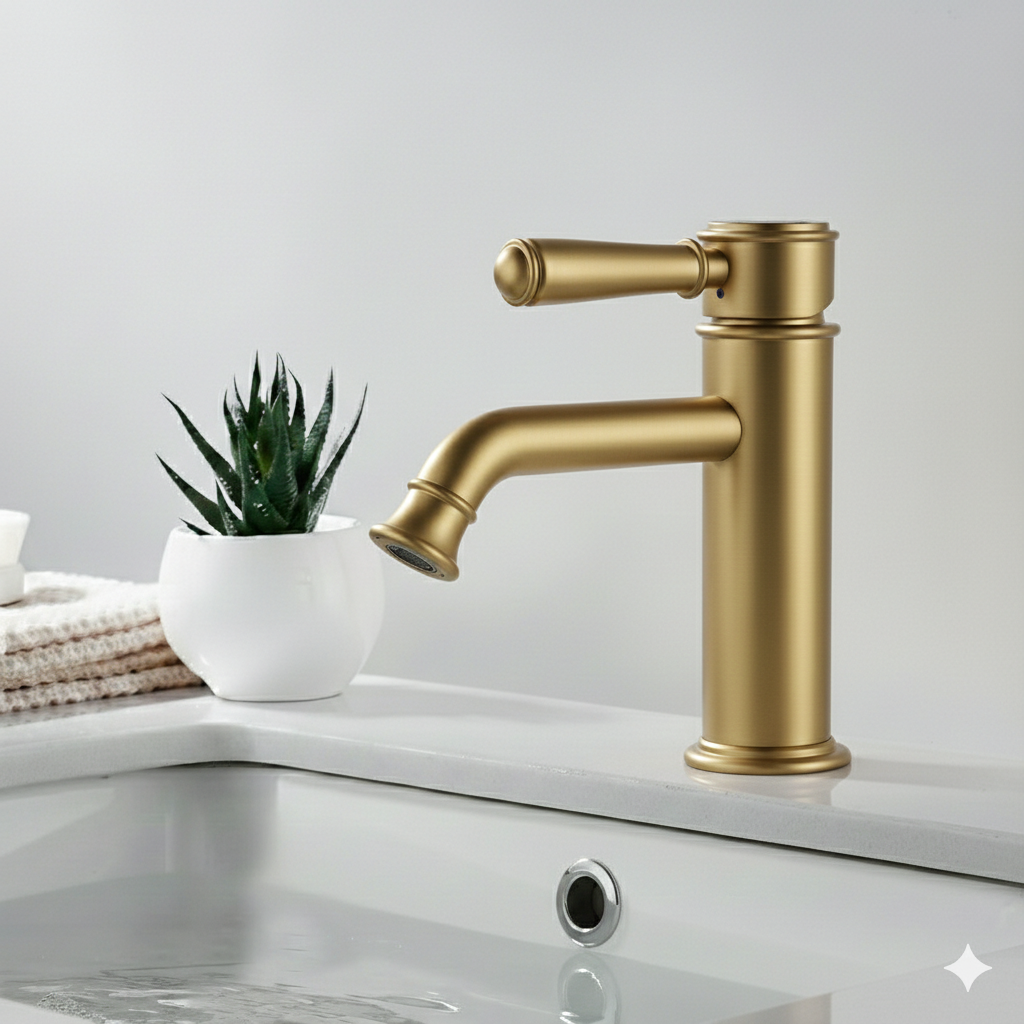 Clasico Basin Mixer Brushed Gold HYB868-203-BG