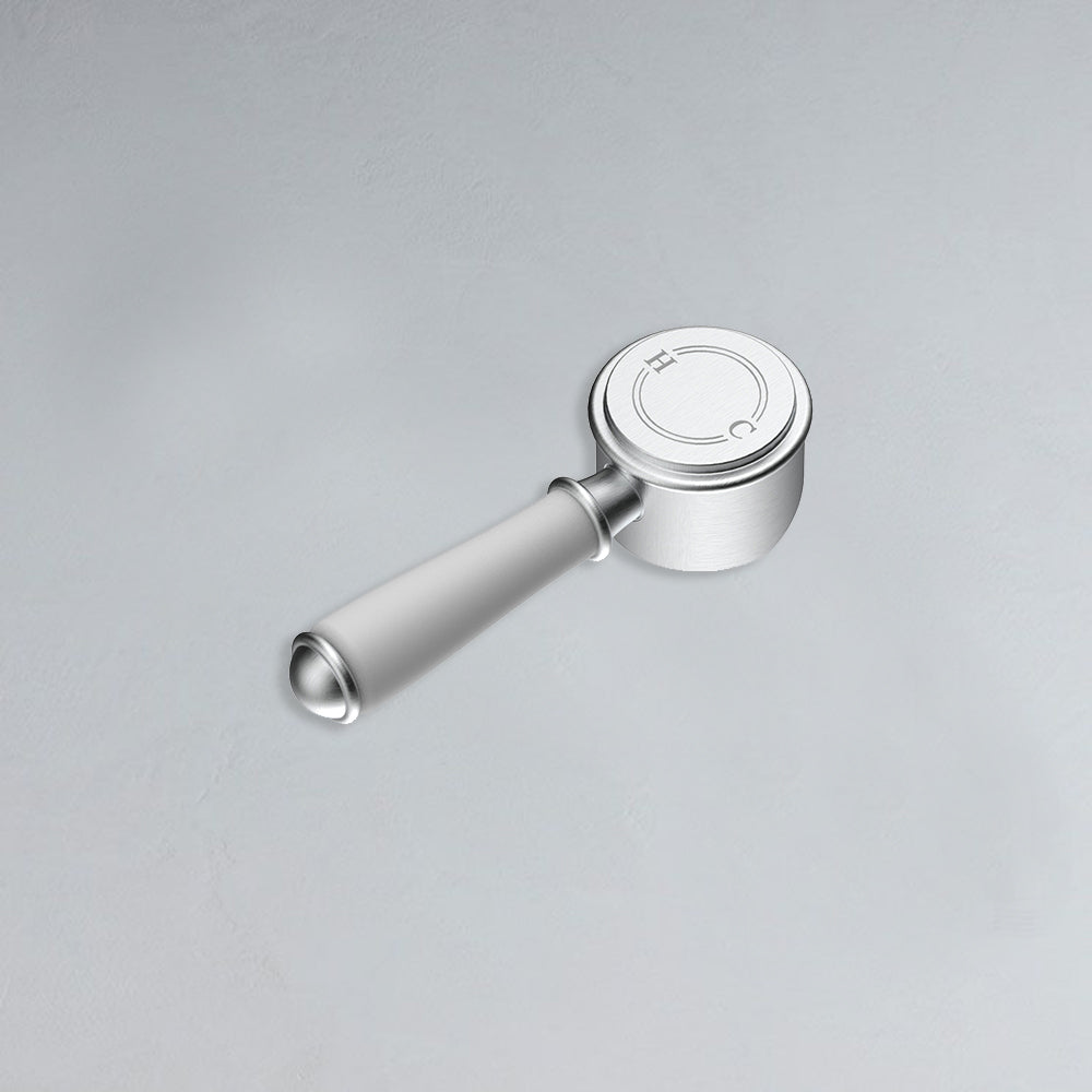 Clasico Ceramic Handle For Wall Mixer Brushed Nickel - HYB868-301-BN-HD