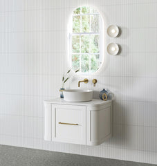 Curved Shaker Wall Hung Matt White Vanity Unit 750mm WH24221-750_MW