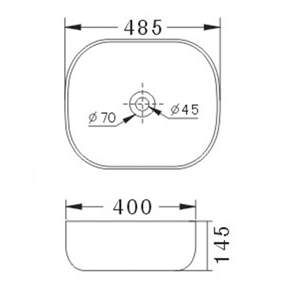 Cora Countertop Basin 485 x 400 x 145mm JHI-22-202