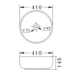Cora Countertop Basin 410 x 145mm JHI-22-203