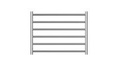 Allegra 6 Bar Wide Heated Towel Rail JY-3306-CH