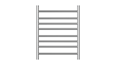 Allegra 8 Bar Heated Towel Rail JY-3312-CH