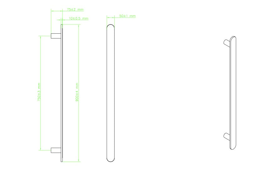 Allegra Flat Bar Vertical Heated Towel Rail JY-12V-FBVHT-BG