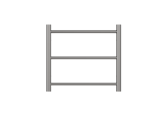 Avid 3 Bar Heated Towel Rail JY-R300-GM