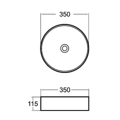 Cora Countertop Basin 350 x 115mm LTI-22-401MB