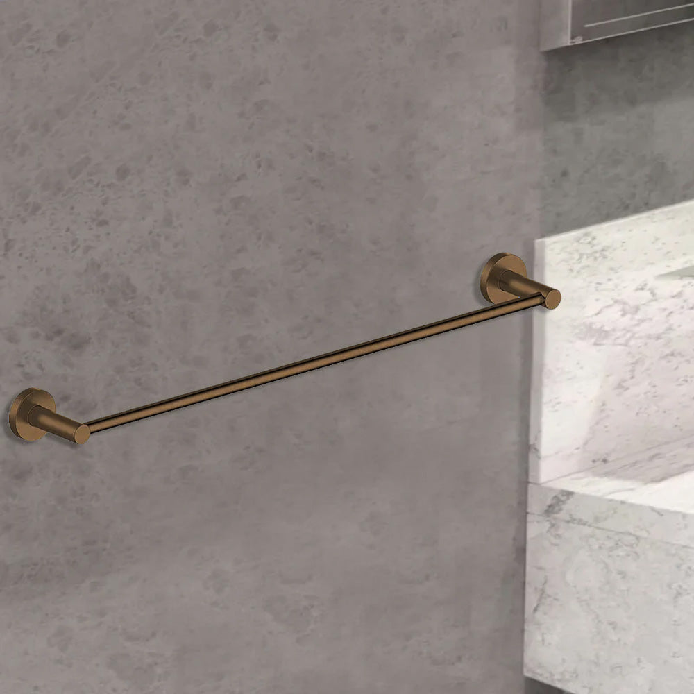 Antique Brass Single Towel Rail 600mm M101F