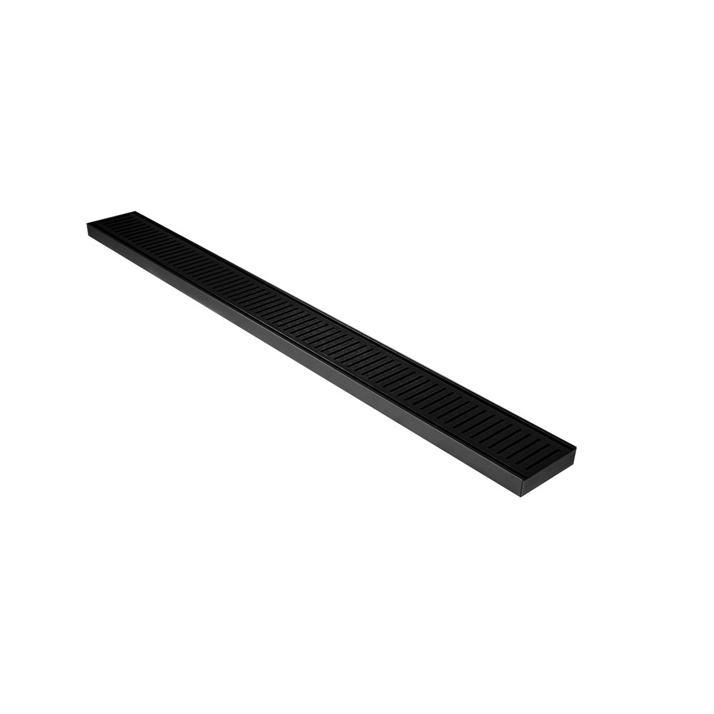 Custom Made Slimline Shower Grate Drain Matt Black 300-3000x100x21mm