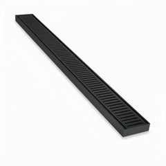 Custom Made Slimline Shower Grate Drain Matt Black 300-3000x100x21mm
