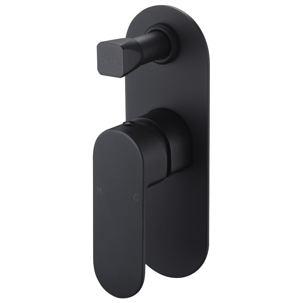 Cora Wall Mixer With Diverter Matt Black PBR3002LF-B