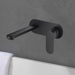 Cora Wall Basin Mixer Matt Black PBR3003LF-B
