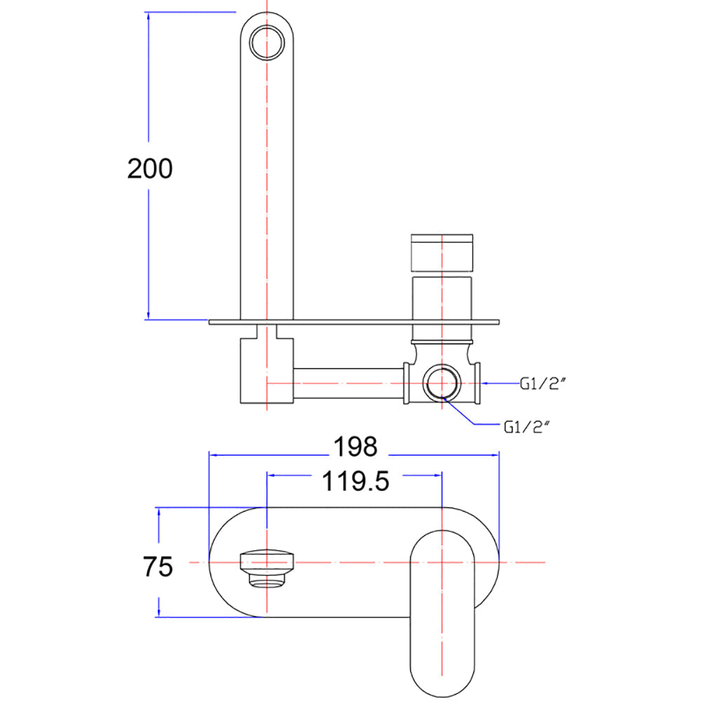 Cora Wall Basin Mixer PBR3003LF