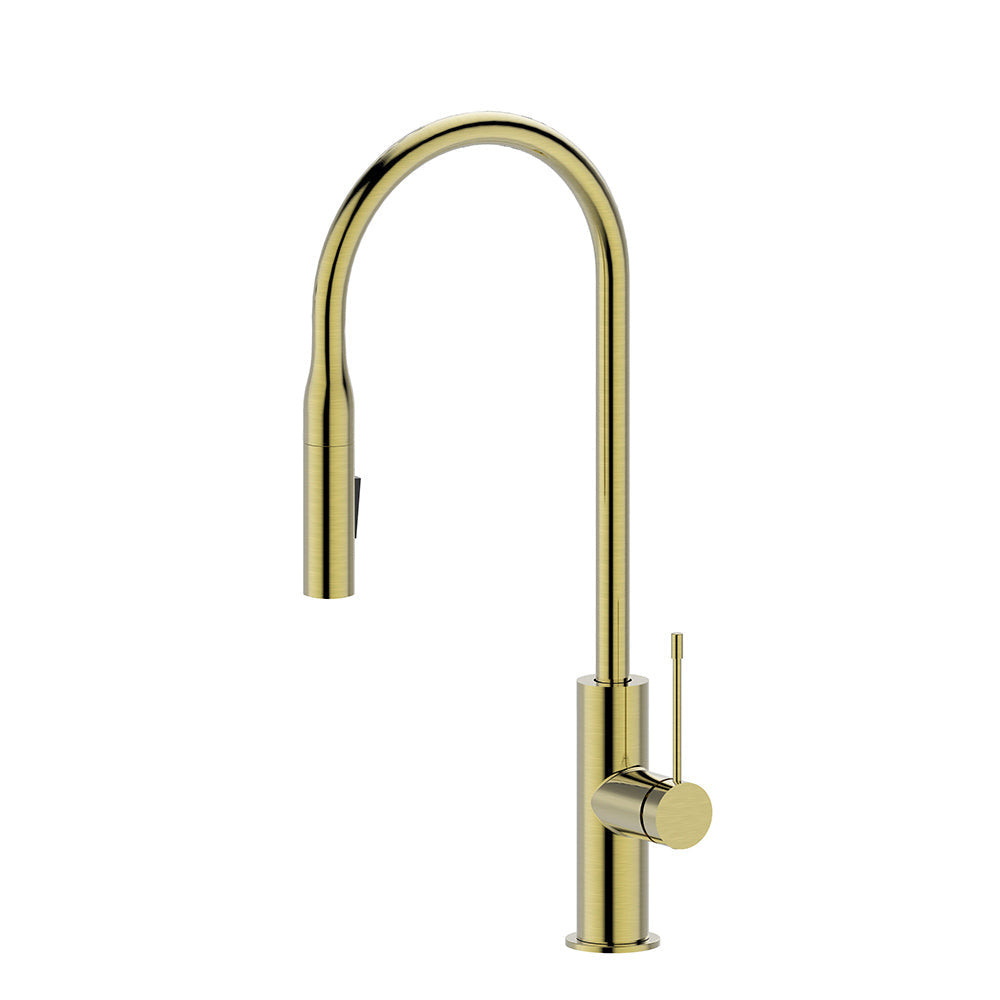 Aziz Pull out Sink Mixer in Brushed Gold PCC1002-BG
