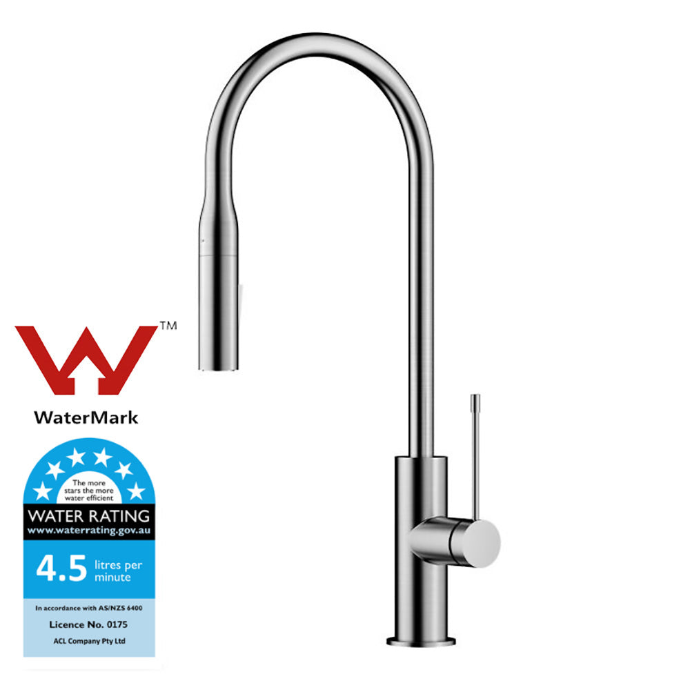 Aziz Pull out Sink Mixer in Brushed Nickel PCC1002BN