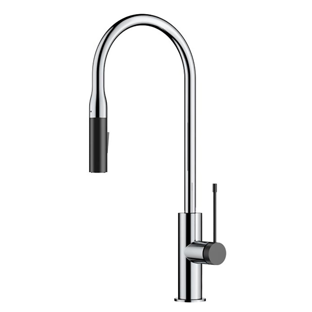 Aziz Pull out Sink Mixer in Chrome/Matt Black PCC1002C/MB