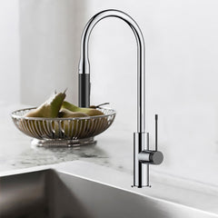 Aziz Pull out Sink Mixer in Chrome/Matt Black PCC1002C/MB