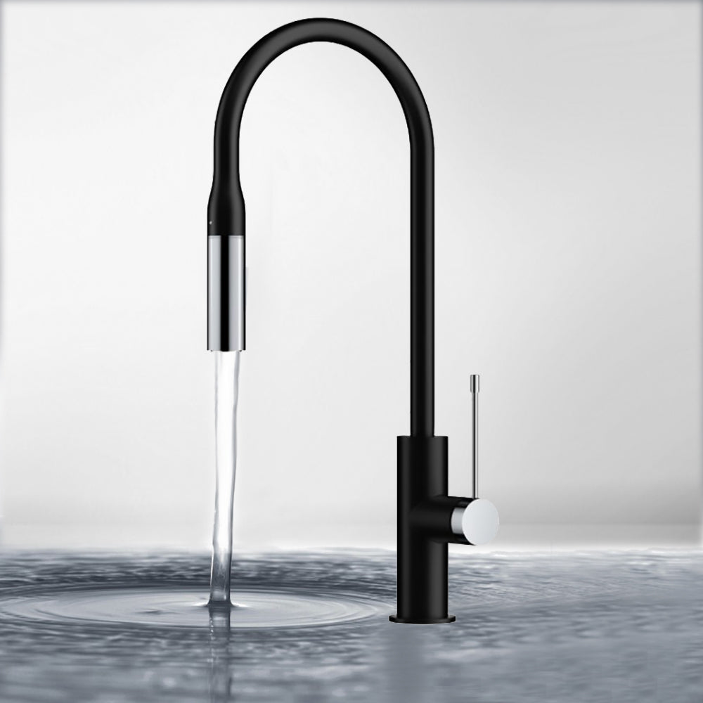 Aziz Pull out Sink Mixer in Matt Black/Chrome PCC1002MB/C