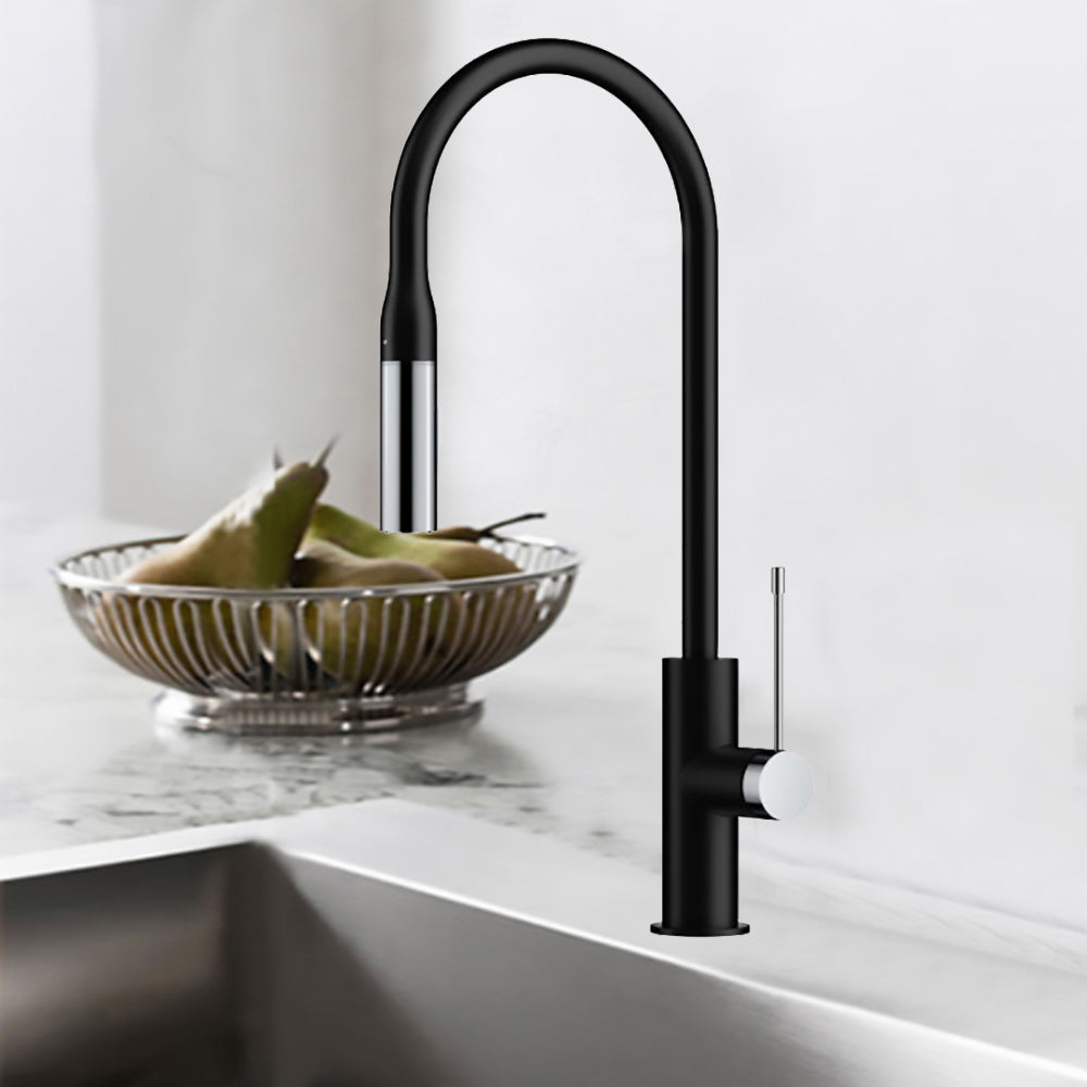 Aziz Pull out Sink Mixer in Matt Black/Chrome PCC1002MB/C