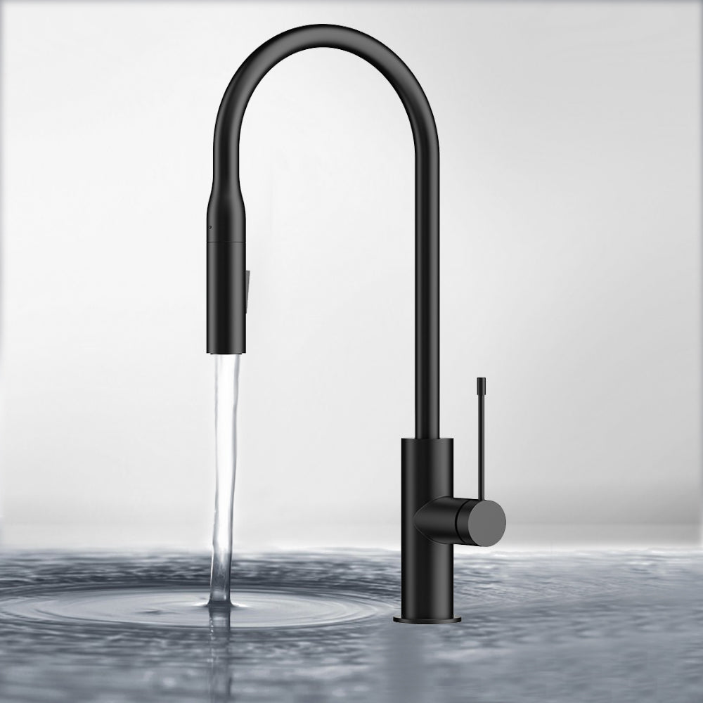 Aziz Pull out Sink Mixer in Matt Black PCC1002MB