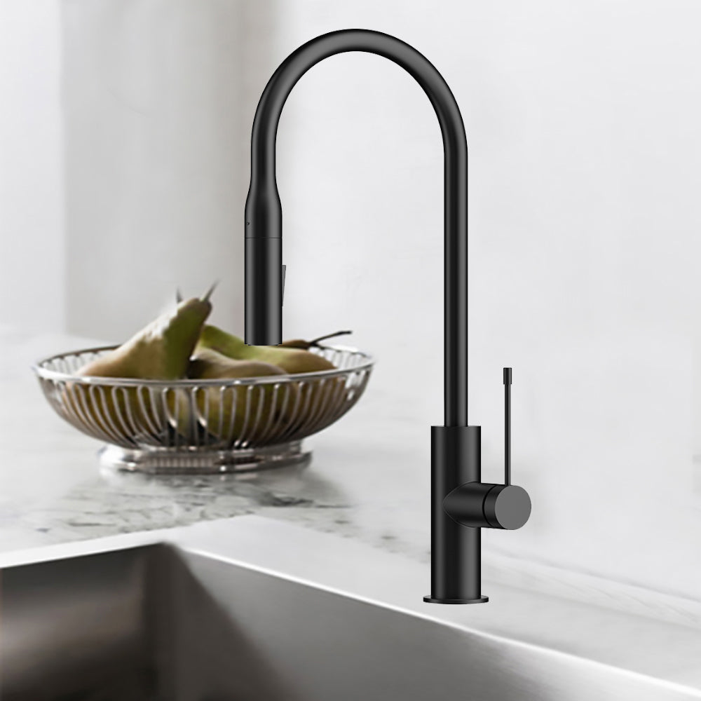 Aziz Pull out Sink Mixer in Matt Black PCC1002MB