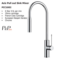Aziz Pull out Sink Mixer PCC1002