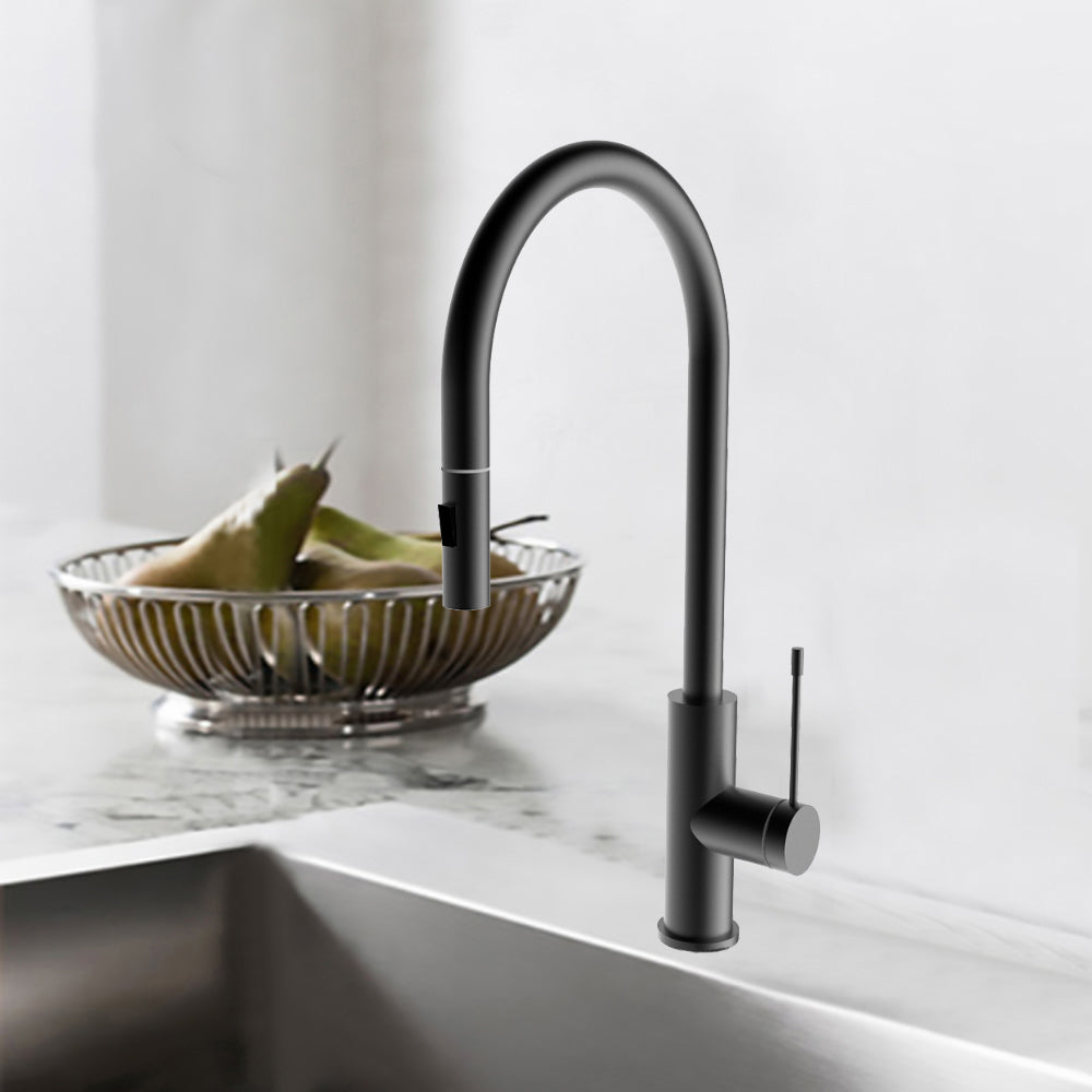 Aziz – II Sink Mixer Pull Out Matte Black - PCC1003MB