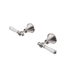 Clasico Vintage Wall Top Assemblies Ceramic Handle in Brushed Nickel - PCK90NZ02ALF-BN