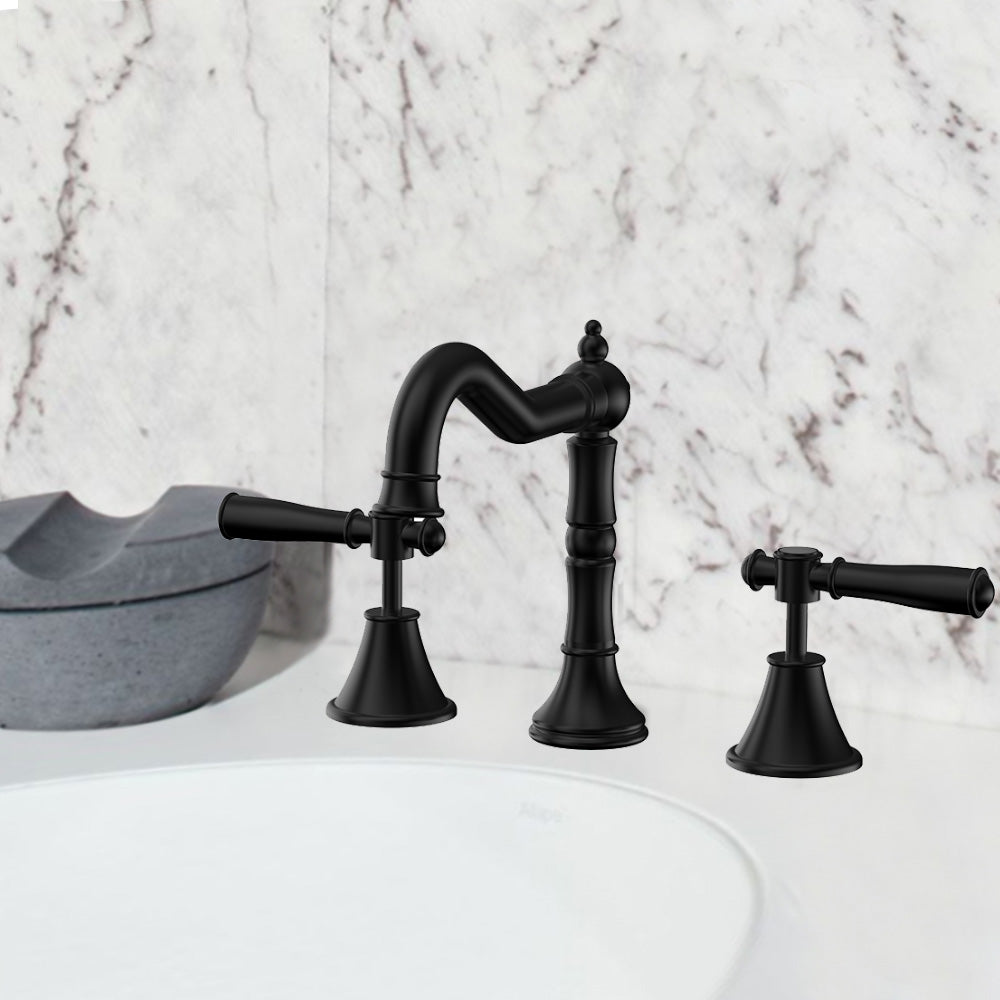 Clasico Vintage Basin Set in Matt Black - PCK90NZ04LF-MB