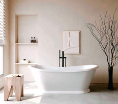 1700mm Hampton Matt White Freestanding Bath 5044-1700MW