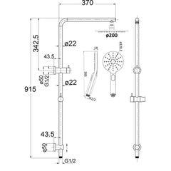 Cora Multifunction Shower Set PHC4502R