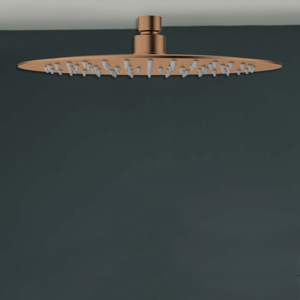 Dove Round SS Shower Head 250mm Brush Copper - PRS0901N-R-BC