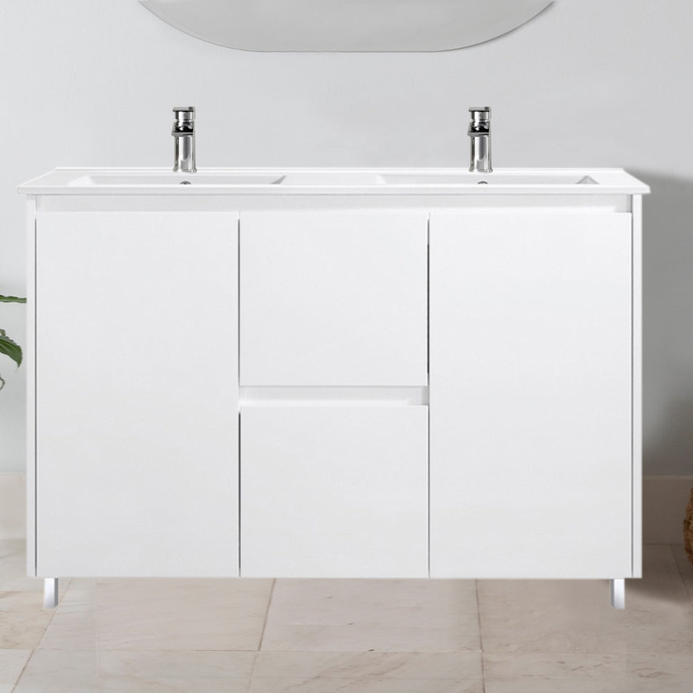 Double Bowl Freestanding  Bathroom Vanity PVC1200D