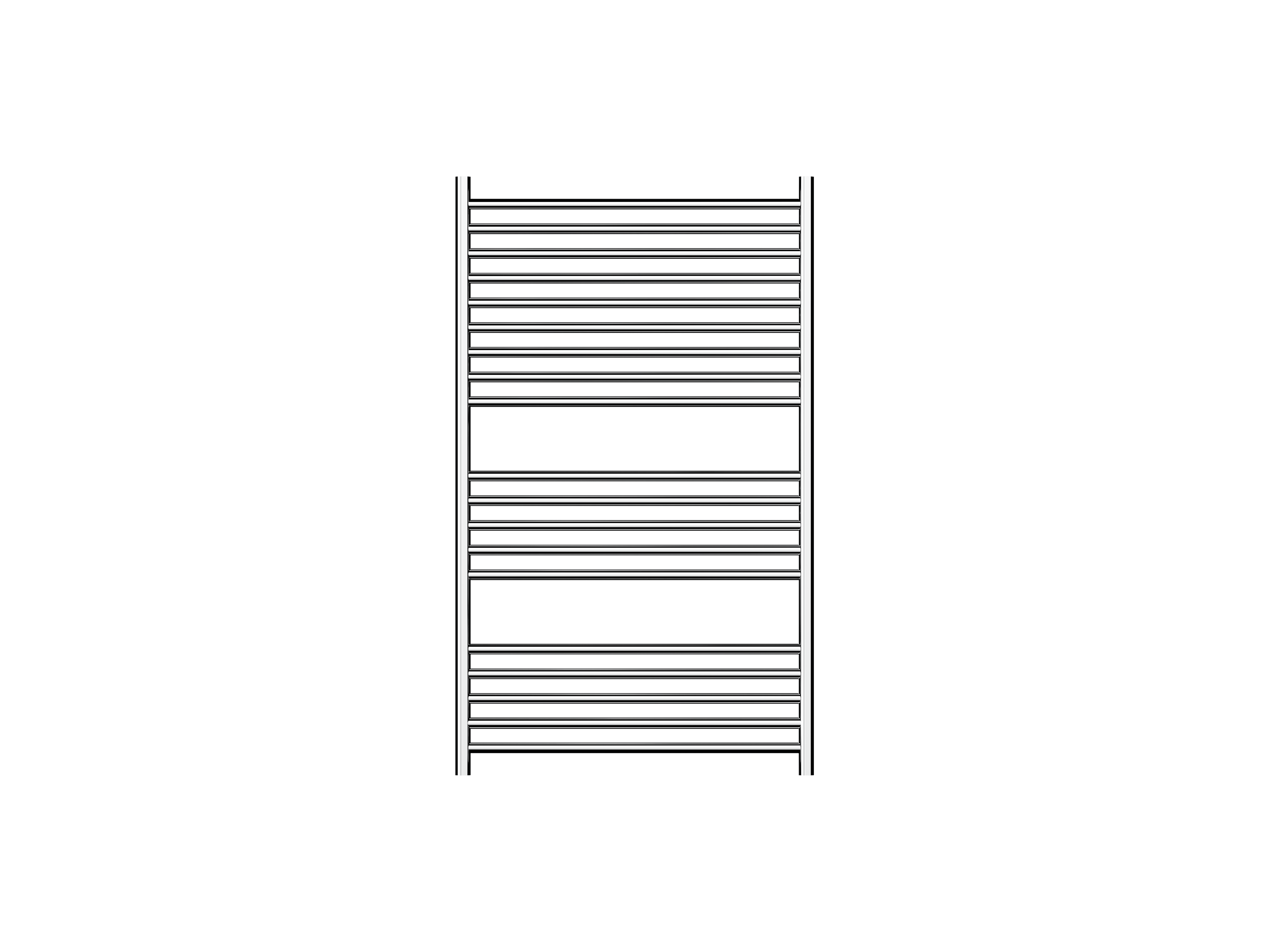 Allegra 19 Bar Wide Heated Towel Rail JY-3319WIDE-CH