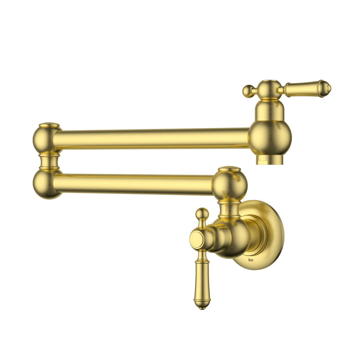Clasico Kitchen Wall Pot Filler Lead Free - Brushed Gold HYB868-106LF-BG