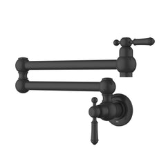 Clasico Kitchen Wall Pot Filler Lead Free - Matt Black HYB868-106LF-MB
