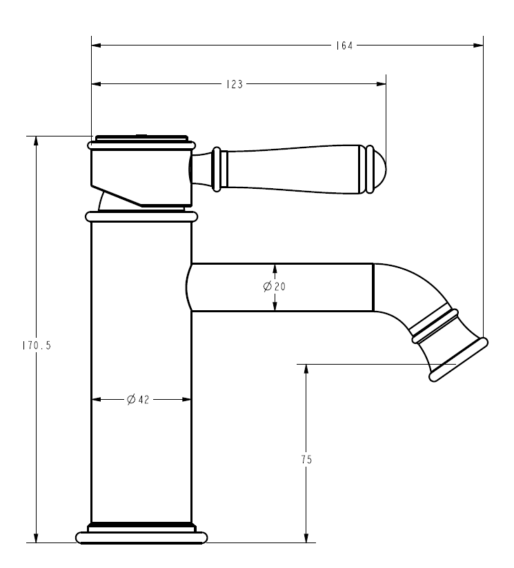 Clasico Basin Mixer Brushed Nickel HYB868-203-BN