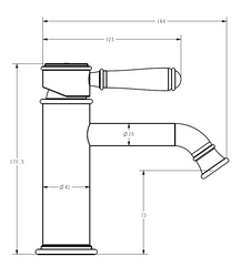 Clasico Basin Mixer Brushed Gold HYB868-203-BG
