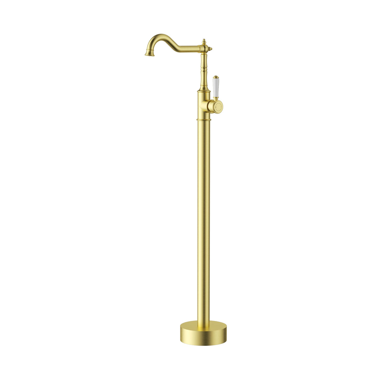 Clasico Free Standing Bath Mixer Ceramic Handle Brushed Gold - HYB868-701A-BG