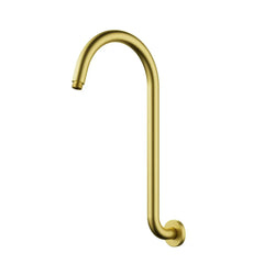 Clasico Gooseneck Round High-Rise Shower Arm Brushed Gold PRY038-BG